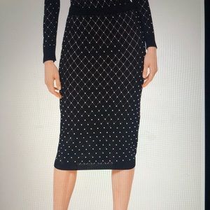 Michael Michael Kors Argyle Studded Pencil Skirt